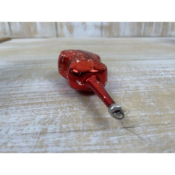 Antique Vintage Blown Glass Red CELLO VIOLA Christmas Ornament West Germany - Picture 4 of 10